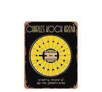 Zuhhgii Poster vintage in latta con scritta "Wichita State University Basketball Charles Koch Arena", 20,3 x 30,5 cm, targa in metallo stile retrò, decorazione da parete per casa, bar, ufficio
