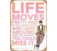 Zuhhgii Poster vintage in metallo, con citazioni del film "One of the Many Quotes from Ferris Bueller's Day Off. C", 30,5 x 20,3 cm, adatto per decorazione da parete di bar, caffetterie, garage,