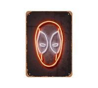 Zuhhgii Poster vintage in metallo, con Octavian Mielu Deadpool, 30,5 x 20,3 cm, adatto per decorazione da parete di bar, caffetteria, garage, grotta
