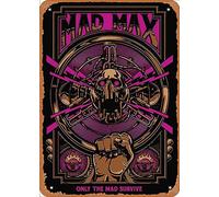 Zuhhgii Poster vintage in metallo con scritta "Movie Mad Max Fury Road, 30,5 x 20,3 cm, adatto per decorazione da parete di bar, caffetteria, garage, grotta degli uomini