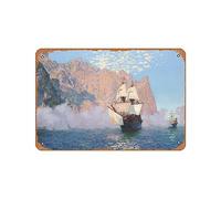 Zuhhgii Poster vintage in metallo con Simon Kozhin New Albion Sir Francis Drake'S Ship Golden Hind, 30,5 x 20,3 cm, adatto per decorazione da parete di bar, caffetterie, garage, grotte di uomini