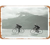 Zuhhgii Poster vintage Tour de France Fausto Coppi e Gino Bartali 1949 High Mountain Pass poster vintage in metallo, divertente poster da parete decorazione artistica da parete placca per musicista