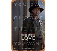 Zuhhgii Redeeming Love (Tom Lewis, Michael Hosea) - Poster in latta con film cinematografico, 20,3 x 30,5 cm, targa in metallo vintage per casa, bar, pub, garage, decorazione regalo