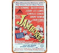 Zuhhgii Retro Classic JAMBOREE Poster originale del film Grassi Domino Jerry Lee Lewis Targa in latta Poster Decorazione da parete Vintage Film TV Segnali in metallo per regalo Karaoke Man Grotta Bar