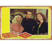 Zuhhgii Retro Classic KISS THEM FOR ME Original Lobby Card 4 Cary Grant Jayne Mansfield Ray Walston Suzy Parker Targa in latta Poster Decorazione da parete Vintage Film TV Segni in metallo per regalo