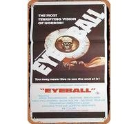 Zuhhgii Retro Classic Old Movie EYEBALL Original Daybill Poster del film Umberto Lenzi Slasher Giallo Horror Vintage Metal Tin Sign TV Film Poster Regalo Karaoke Bar Pub Club Piatti da parete