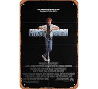 Zuhhgii Retro Classic Old Movie First Born Original US One Sheet Movie Poster Teri Garr Peter Weller Michael Apted Vintage Metal Tin Sign TV Film Poster Regalo Karaoke Bar Pub Club Decorativo Parete
