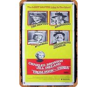 Zuhhgii Retro Classic Old Movie FROM NOON TO THREE Original Daybill Movie Poster Charles Bronson Jill Irlanda Vintage Metal Tin Sign TV Film Poster Regalo Karaoke Bar Pub Club Piatti Decorativi Parete