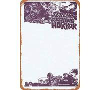 Zuhhgii Retro Classic Old Movie HAMMER HORROR Originale Stock Daybill Movie Poster Christopher Lee Dracula Vintage Metal Tin Sign TV Film Poster Regalo Karaoke Bar Pub Club Piatti da parete decorativi