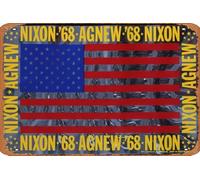 Zuhhgii Richard Nixon - Poster del film AGNEW ELECTION - Targa in metallo retrò per bar, ristorante, casa, parete retrò, club, ristorante, grotta, regalo, targa in metallo vintage, 30,5 x 20,3 cm.