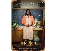 Zuhhgii Roald Dahl's Matilda (Lashana Lynch, Miss Honey) Poster del film Film Cinema Theatre 20,3 x 30,5 cm - Targa in metallo vintage per casa, bar, pub, garage, decorazione regalo