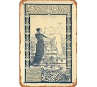 Zuhhgii Salon Rose Croix, Maitres de l'Affiche" piastra 74 Poster del film retrò Film Targa in latta Cafe Restaurant Home Wall Retro Club Restaurant Man Cave Gift Vintage Metal Sign 30,5 x 20,3 cm.