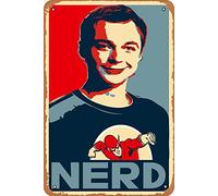 Zuhhgii Sheldon Cooper | Big Bang Theory People Retro of Classic Old Film Poster Targa in metallo Bar Regalo Wall Art Decor Targa in latta - 20,3 x 30,5 cm.
