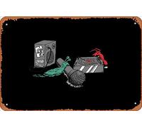 Zuhhgii Slug & ANT - Targa in metallo retrò con scritta divertente in lingua inglese "Slug&ANT", con scritta divertente per film, musica e bar, decorazione da parete per garage, 30,5 x 20,3 cm