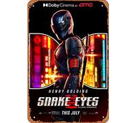 Zuhhgii Snake Eyes G.i. Joe Origins (Henry Golding, Imax) - Poster in metallo vintage per casa, bar, pub, garage, decorazione, idea regalo