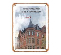 Zuhhgii Stampa artistica del film The Royal Tenenbaums - Poster vintage 20,3 x 30,5 cm, targa in metallo retrò vintage per casa, bar, pub, garage, decorazione regalo
