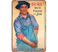 Zuhhgii Sure! We'll Finish the Job Movie Poster Retro Film Targa in latta Cafe Restaurant Home Wall Retro Club Restaurant Man Cave Gift Vintage Metal Sign 30,5 x 20,3 cm.