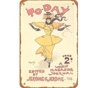 Zuhhgii Targa 216 con scritta "To-Day,Maitres de l'Affiche" poster del film retrò pellicola targa in latta per bar ristorante casa parete retrò club ristorante uomo grotta regalo vintage metallo segno