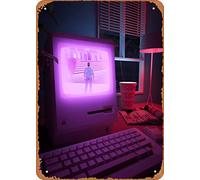 Zuhhgii Targa in latta Art Deco con Ballad in Vice City, stile retrò, gioco di ruolo, gioco di ruolo, 20,3 x 30,5 cm