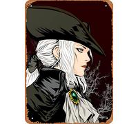 Zuhhgii Targa in latta Art Deco con ritratto di Lady Maria Bloodborne, gioco di ruolo, gioco di ruolo, 20,3 x 30,5 cm