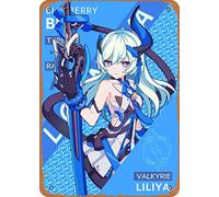 Zuhhgii Targa in latta Art Deco con scritta in inglese "LO Blueberry Blitz Honkai Impact", gioco di ruolo, gioco di ruolo, 20,3 x 30,5 cm