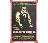 Zuhhgii Targa in latta con scritta in lingua inglese "Scanners 1981", stile vintage, stile vintage, per bar, bar, karaoke, musica, ristorante, grotta, decorazione da parete, 20,3 x 30,5 cm.