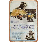 Zuhhgii Targa in latta con scritta in lingua inglese "Stone 1974", stile vintage, stile vintage, per bar, karaoke, musica, ristorante, grotta, decorazione da parete, 20 x 30 cm.