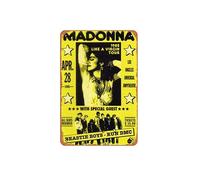 Zuhhgii Targa in latta con scritta "Madonna 1985 Like A Virgin" vintage, in metallo, per bar, pub, negozi, decorazione da parete, divertente, retrò, per uomini e donne, 20 x 30 cm, poster artistico.