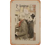 Zuhhgii Targa in latta con scritta "Salon des Cent,Maitres de l'Affiche" 15 poster del film retrò in latta per bar ristorante casa parete retrò club ristorante uomo grotta regalo vintage metallo segno