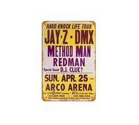 Zuhhgii Targa in latta Jay Z Hard Knock Life Tour, vintage, in metallo, per bar, pub, negozi, decorazione da parete, divertente, per uomini e donne, 20,3 x 30,5 cm, poster artistico.