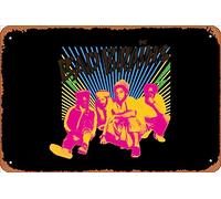 Zuhhgii Targa in latta retrò Bad Brains vintage divertente novità segni uomo grotta segni umoristici film musica bar arte poster stampa retrò decorazione da parete garage regali 30,5 x 20,3 cm