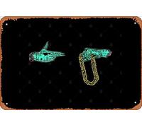 Zuhhgii Targa in latta retrò classica Run The Jewels vintage divertente novità segni in metallo uomo grotta segni umoristici film musica bar arte poster stampa retrò decorazione da parete garage