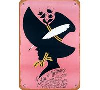 Zuhhgii Targa in latta retrò con scritta "Lotte in Weimar", poster del film polacco, decorazione regalo con stelle, stile retrò, cartone animato, auto, divertente, in metallo, per bar, casa, caffè