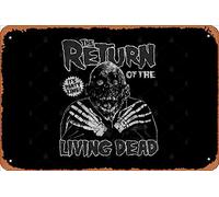 Zuhhgii Targa in latta retrò con scritta "Return of the living dead, tarman", zombies, vintage, divertente, in metallo, con scritta in lingua inglese "Man Cave", per film, musica e bar, stampa retrò