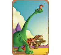 Zuhhgii Targa in latta retrò con scritta "The Good Dinosaur", stile classico, vintage, decorazione da parete per bar, ristoranti, caffetterie, pub, 20 x 30 cm.