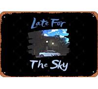Zuhhgii Targa in latta retrò Jackson Browne - Late for the sky. Vintage Funny Novelty Metal Signs Man Cave segni divertenti film musica bar art poster stampa retrò decorazione da parete garage regali