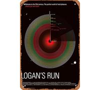 Zuhhgii Targa in latta retrò Logan's Run Movies Poster Targa in latta Celebrità Poster Film Televisione Poster Regalo Musicale Karaoke Uomo Caverna Bar Cafe Decorazioni artistiche retrò 20x30 Targhe