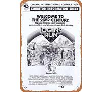 Zuhhgii Targa in latta retrò LOGANS RUN raro film australiano stampa foglio stampa Michael York Jenny Agutter Movie Tin Sign Poster, retrò vintage metal classic film e televisione poster bar club film