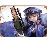 Zuhhgii Targa in latta retrò Nikke: Goddess Of Victory, Anime Games, 20,3 x 30,5 cm