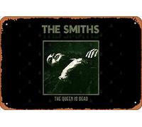 Zuhhgii Targa in latta retrò Queen Is Dead, The Smiths, stile vintage, divertente, con scritta in lingua inglese "Man Cave", per film, musica e bar, stampa retrò, decorazione da parete per garage