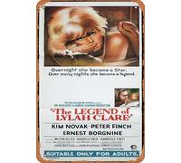 Zuhhgii Targa in latta retrò The Legend of Lylah Clare, poster originale del film Kim Novak Peter Finch retrò del classico vecchio film poster in metallo TV bar uomo grotta decorazione da parete 20,3
