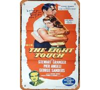 Zuhhgii Targa in latta retrò The Light Touch originale poster del film Stewart Granger Pier Angeli George Sanders retro of Classic Old Film Poster Targa in metallo TV Bar Man Cave Wall Decor 20,3 x