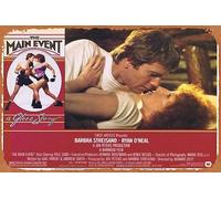Zuhhgii Targa in latta retrò "The main event Lobby card 2" Barbra Streisand Ryan O'Neal, poster in metallo retrò per TV bar uomo grotta decorazione da parete 20 x 30 cm.
