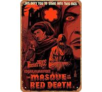 Zuhhgii Targa in latta retrò The Masque of the Red Death Movies Poster Poster Celebrità Poster Film Televisione Poster Regalo Musicale Karaoke Uomo Caverna Bar Caffè Decor Retro Art Decorazioni 8x12