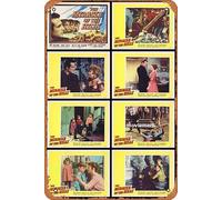 Zuhhgii Targa in latta retrò "The Miracle of the Hills", set di biglietti per la lobby di Rex Reason Nan Leslie, retro del classico vecchio film, cartello in metallo per TV bar uomo decorazione da