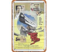 Zuhhgii Targa in latta retrò THE THIRTY NINE STEPS originale poster del film Robert Powell David Warner film poster retrò vintage metallo classico film e televisione poster bar club film parete