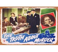 Zuhhgii Targa in latta retrò "The Truth About Murder", 3 RKO Film Noir Bonita Granville Morgan Conway Retro of Classic Old Film Poster metallo TV Bar Man Cave Decorazione da parete 20 x 30 cm.