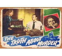 Zuhhgii Targa in latta retrò "The Truth About Murder", 5 RKO Film Noir Bonita Granville Morgan Conway Retro of Classic Old Film Poster metallo TV Bar Man Cave Decorazione da parete 20 x 30 cm.