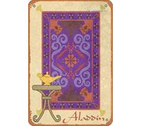 Zuhhgii Targa in latta vintage Aladdin divertente musica classica bar pub caffetteria parete cucina bagno poster karaoke decorazione retrò arte decorazione casa targa in metallo 20,3 x 30,5 cm