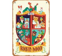 Zuhhgii Targa in latta vintage retrò con Robin Hood Movie Series, poster artistico classico cinematografico televisivo poster uomo grotta decorazione da parete regalo donna uomo 20,3 x 30,5 cm metallo